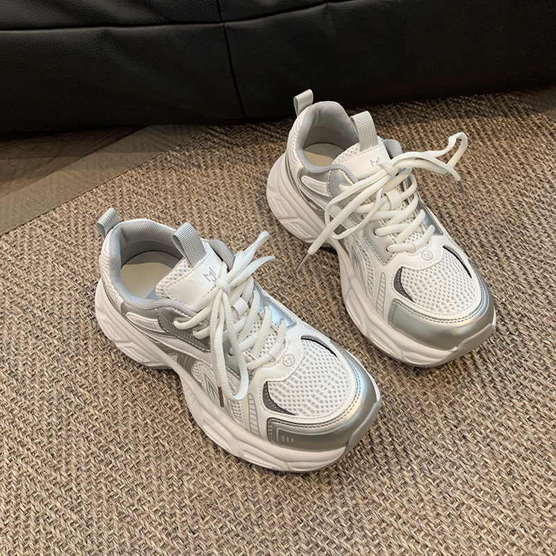 2025年春季新款爆款时尚百搭轻便厚底增高老爹鞋女休闲运动鞋女LQ