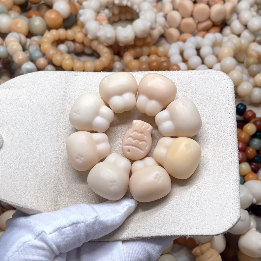 菩提根/象牙果吊坠兔头手捻➕1颗鱼936