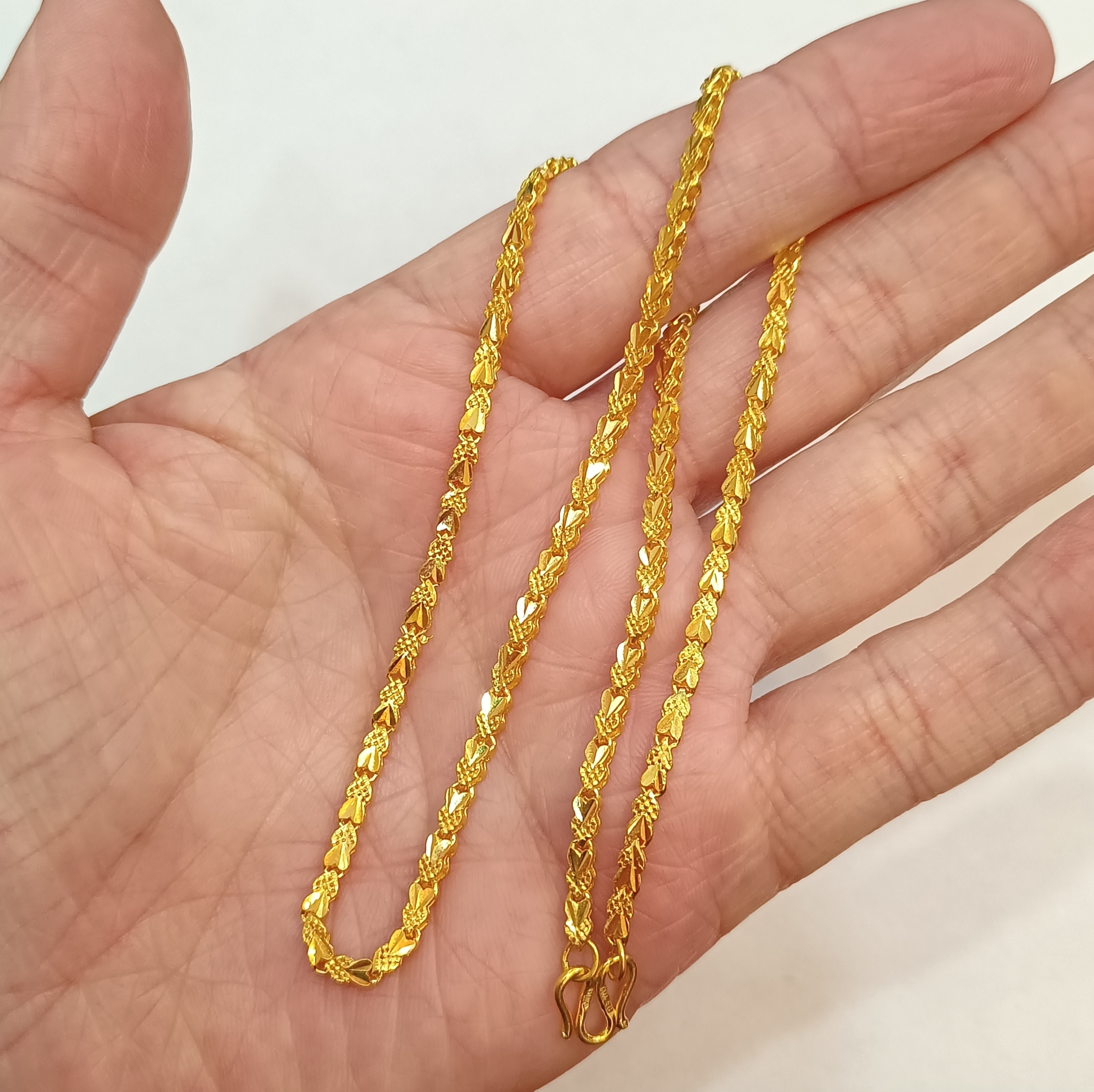 足金999黄金项链女15.12克正品纯黄金女式项链真金小鱼倒模美妆链