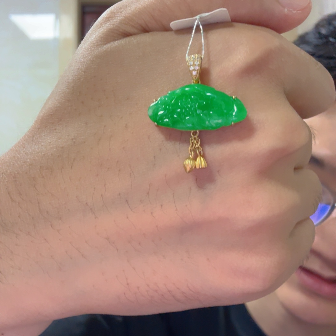 翡翠银S925镶嵌颈饰吊坠