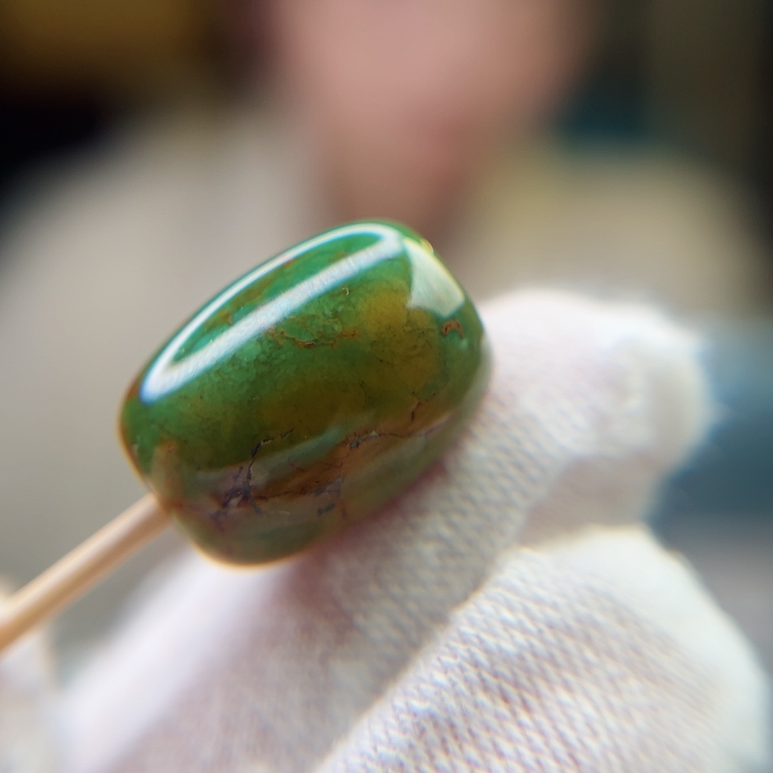 绿松石珠宝奇石未镶嵌14.2直径