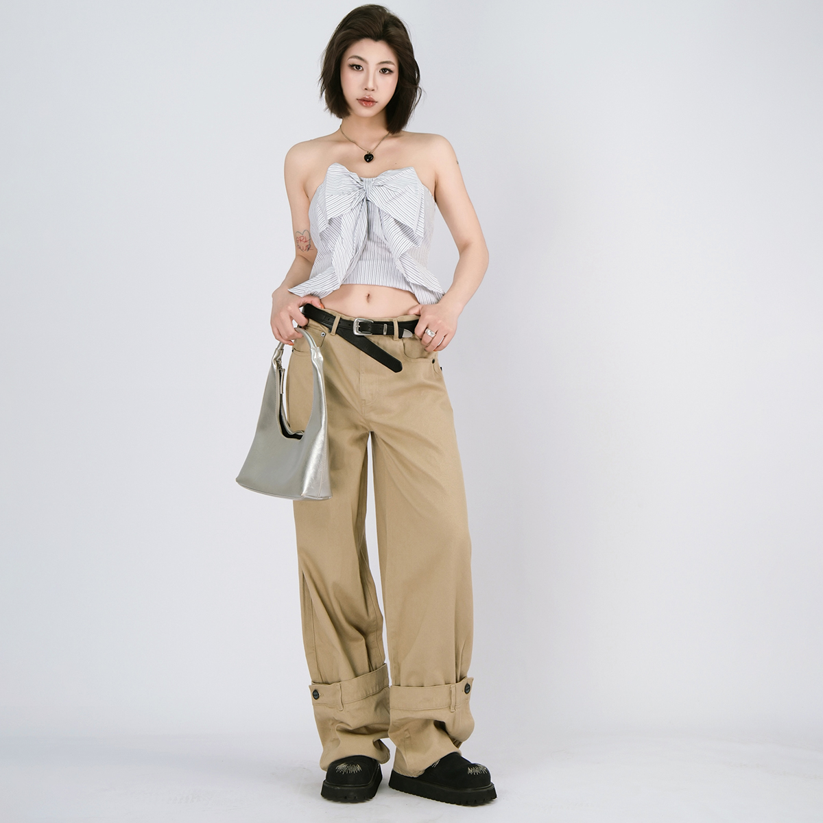 REVACT裤子休闲裤直筒裤阔腿裤百搭春夏潮流宽松港风ins韩版复古