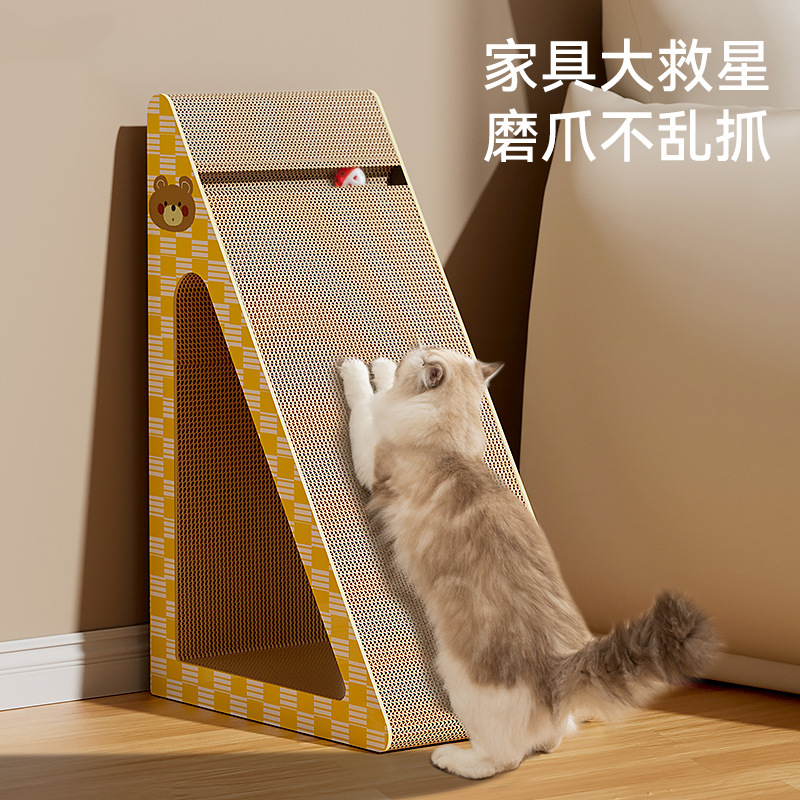 猫抓板猫窝一耐磨不掉屑磨爪猫爪板立式特大立式剑贴墙超大抓板