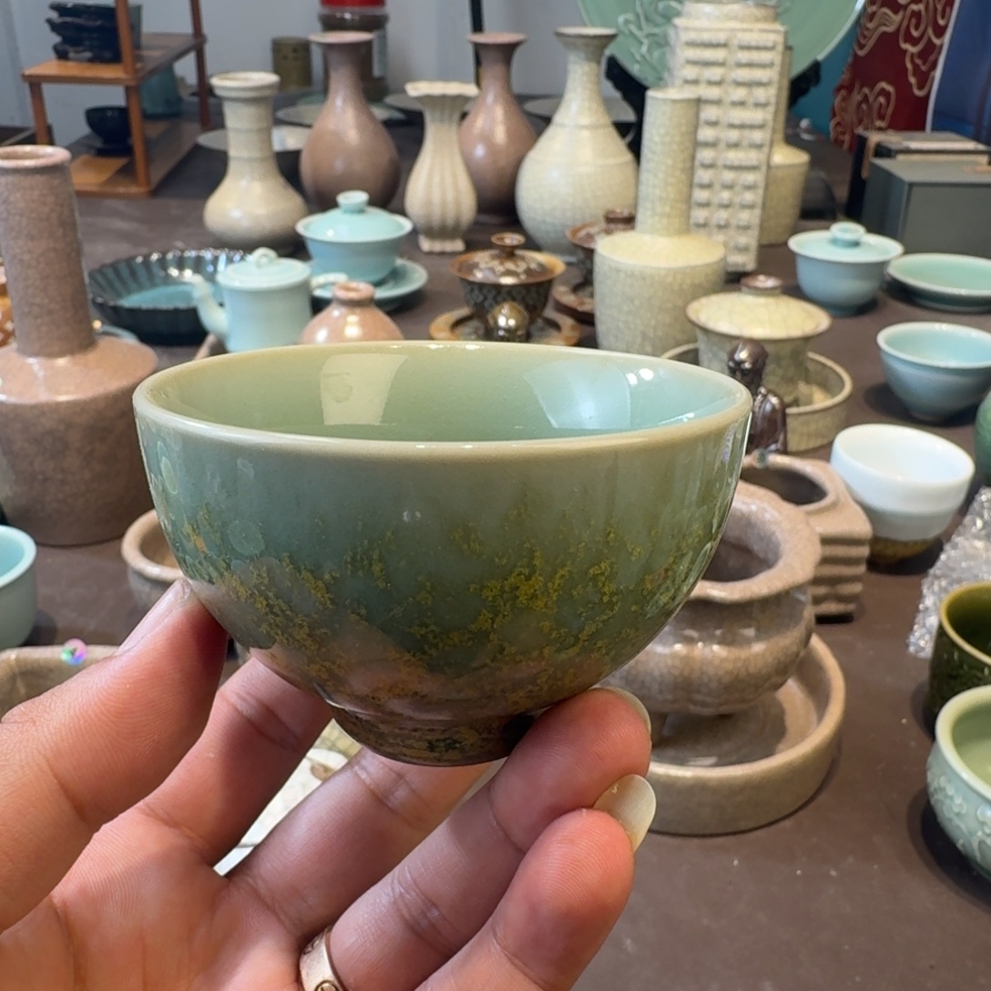 龙泉青瓷茶具微瑕