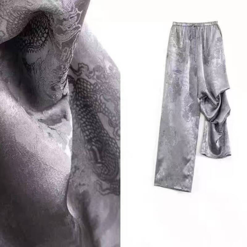 璇子【龙纹裤】高端时尚显年轻气质显瘦高级休闲裤2024B5836