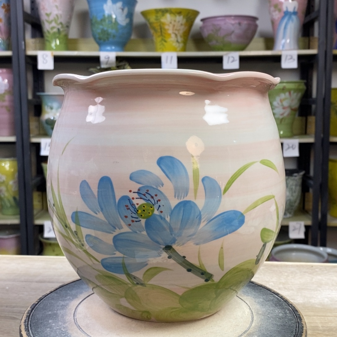 景德镇手工手绘陶瓷花盆