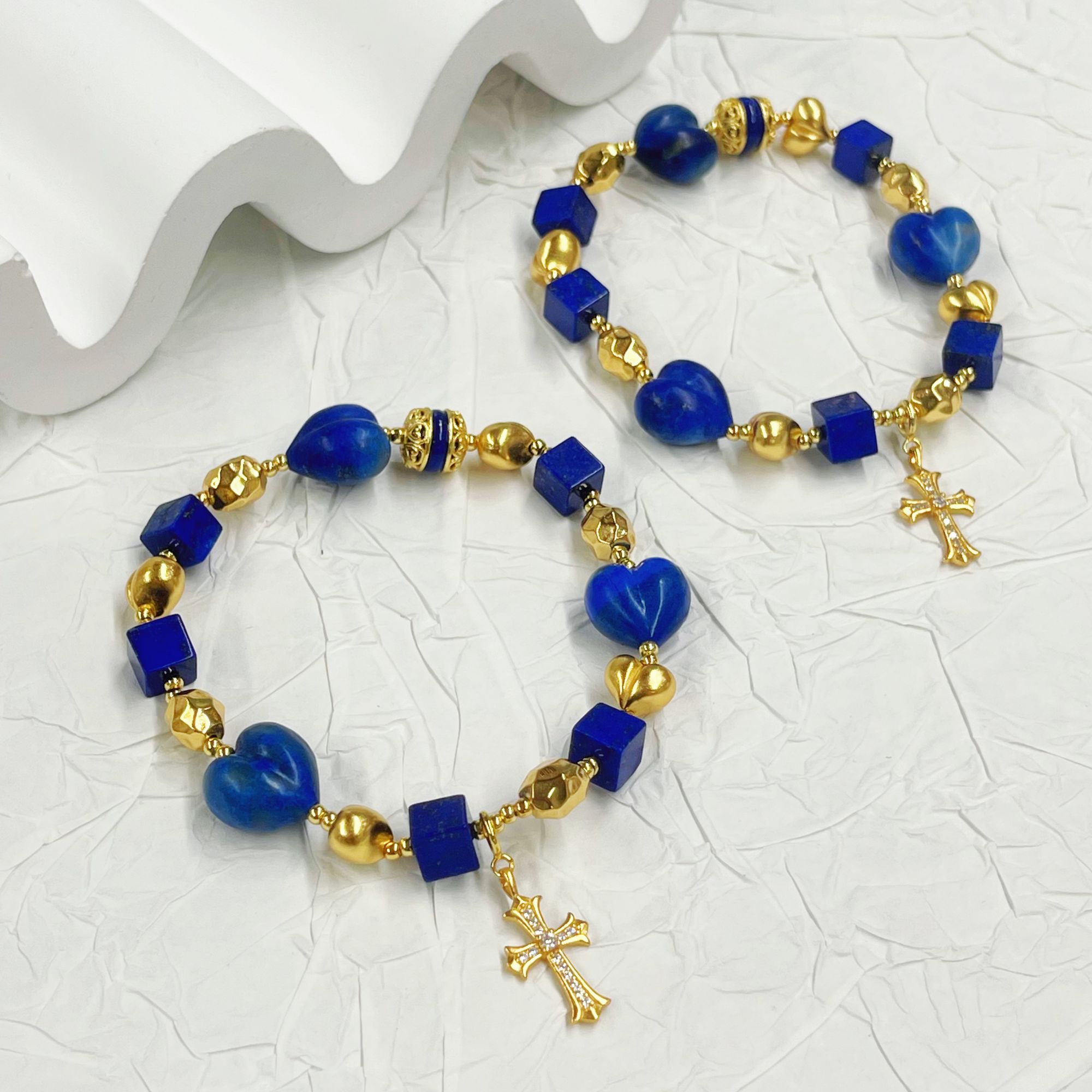 【小宝珠宝】3 T13944-青金石DIY单圈手串-多样性发其一-随形