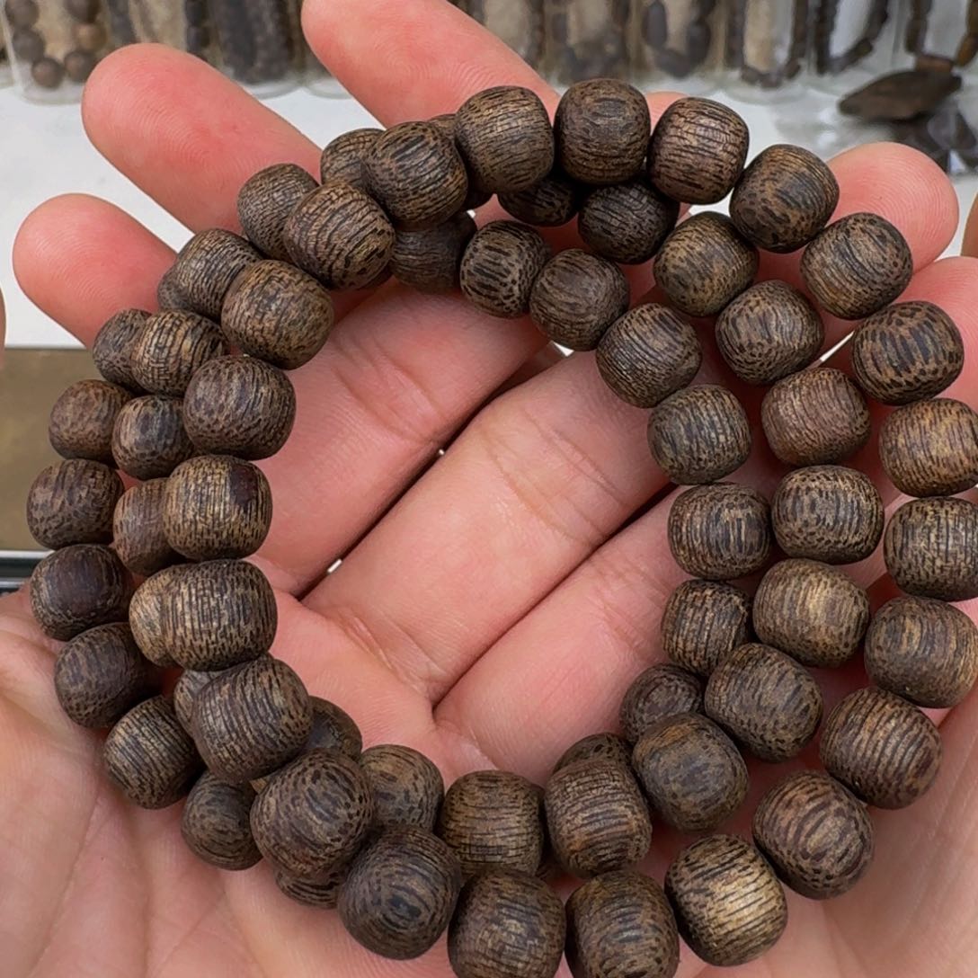 沉香手串沉香西马苹果珠九九沉卡9+保10克