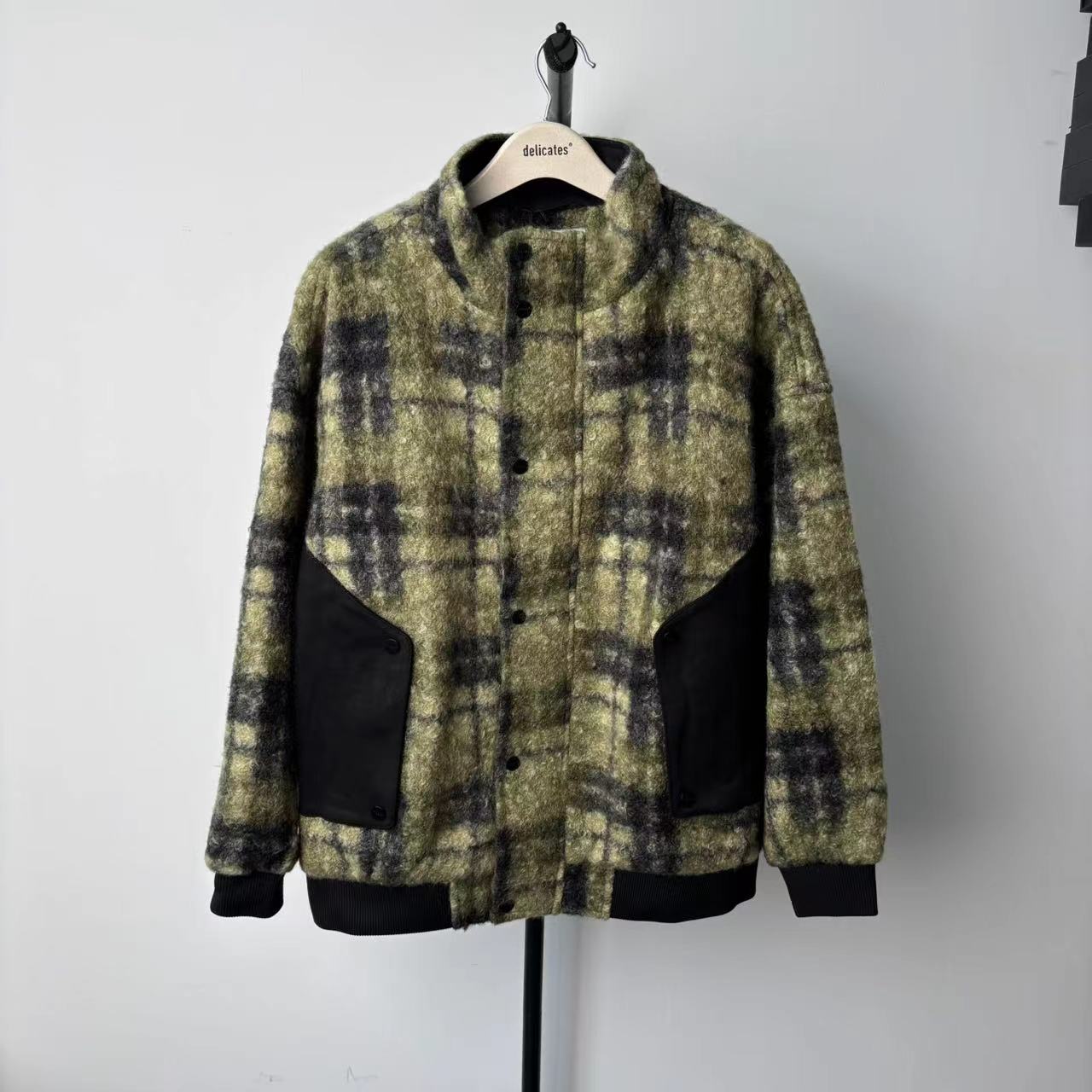 AK-10 24新款秋冬季男士拼色毛毛立领棉服外套 45260