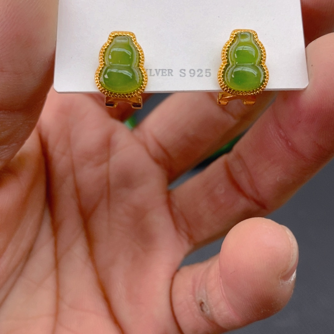 和田玉（碧玉）颈饰银S925镶嵌