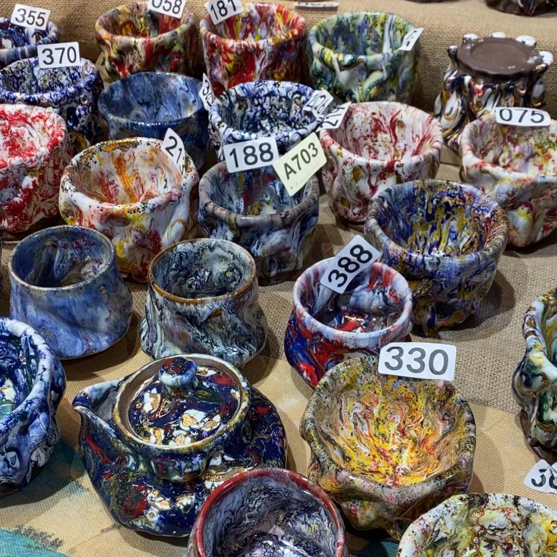 罐沐焰志野主人杯七彩原矿志野烧