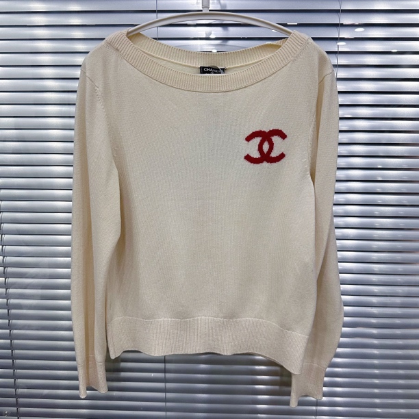 95新 Chanel/香奈儿 羊毛针织毛衣36码ysc3845