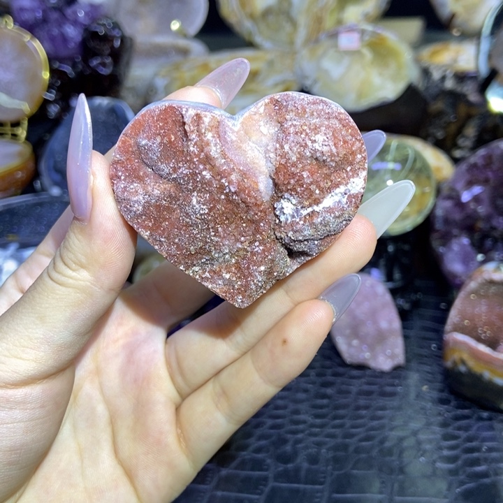 未镶嵌珠宝半成品水晶爱心