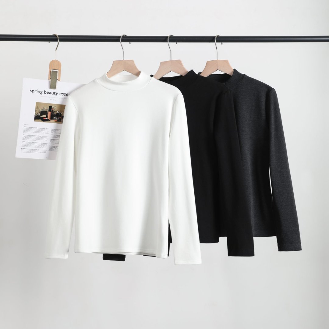 半高领打底衫新款简约圆领秋冬百搭套头长袖时尚SJX-SL