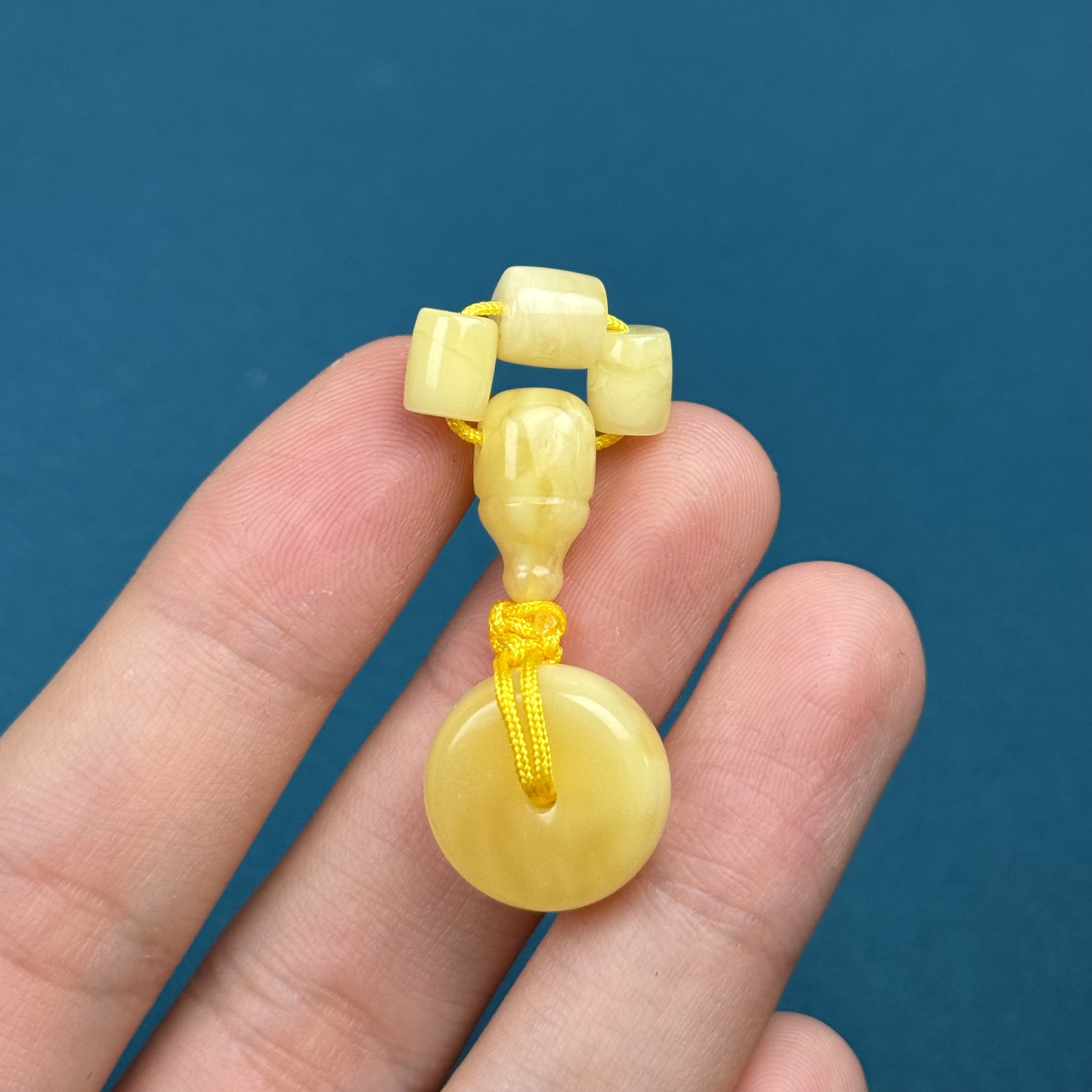 Z7212天然原矿蜜蜡 三通套装5.5/7.5mm 支持鉴定假一罚十