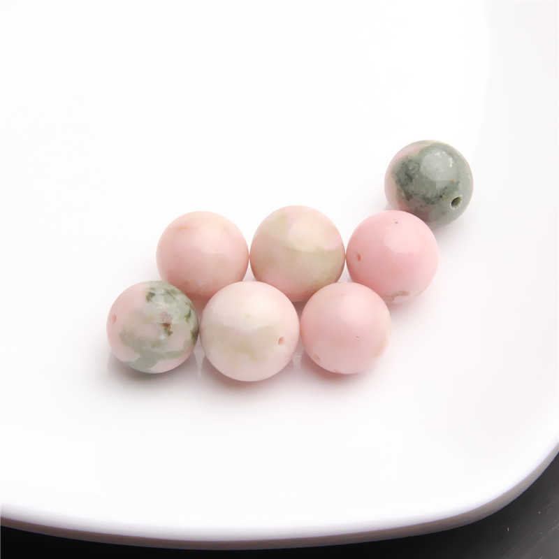 南非老料玉华春彩樱花粉粉舒13MM圆珠散珠 K0174 多样性发一