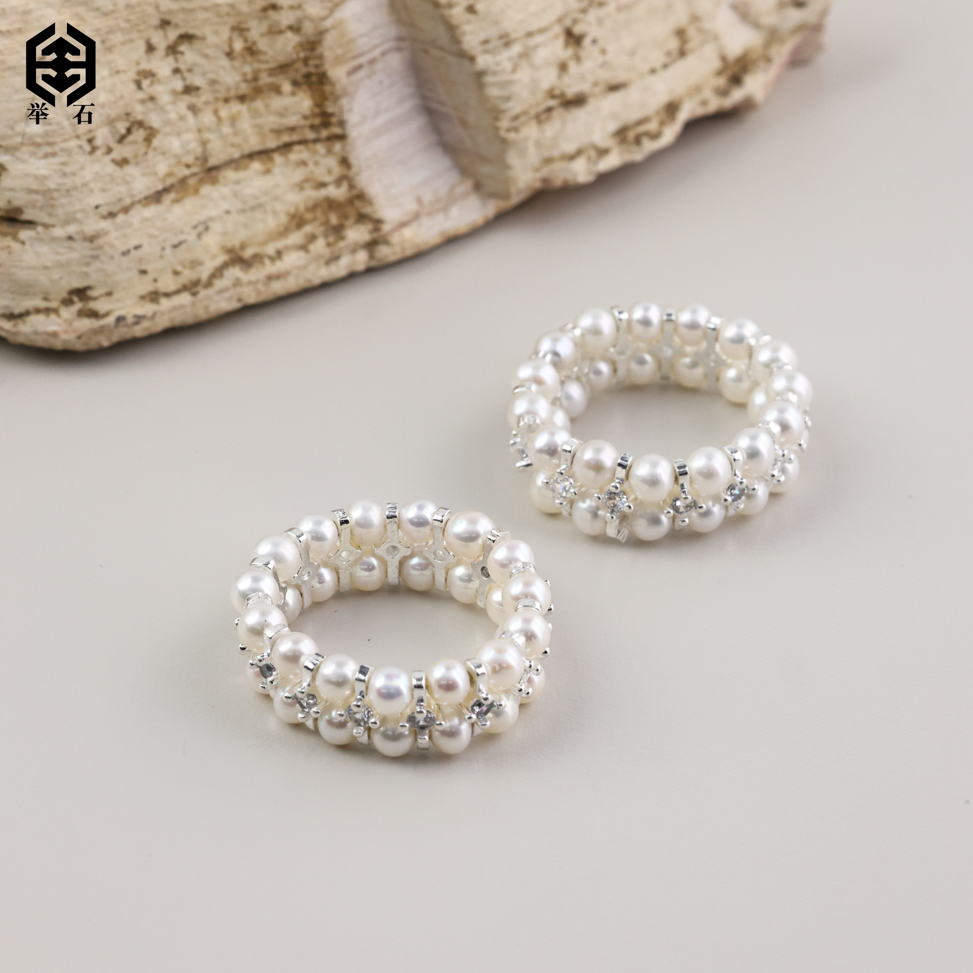 【举石精选】X1231-77-105淡水有核珍珠戒指（一件/多样性发）Z