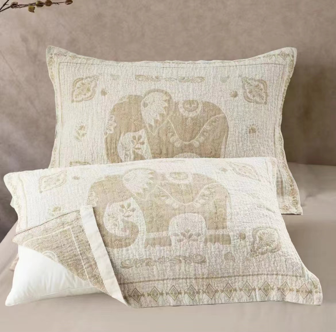 【吉象枕巾】52*78罗布麻枕巾两只装可机洗