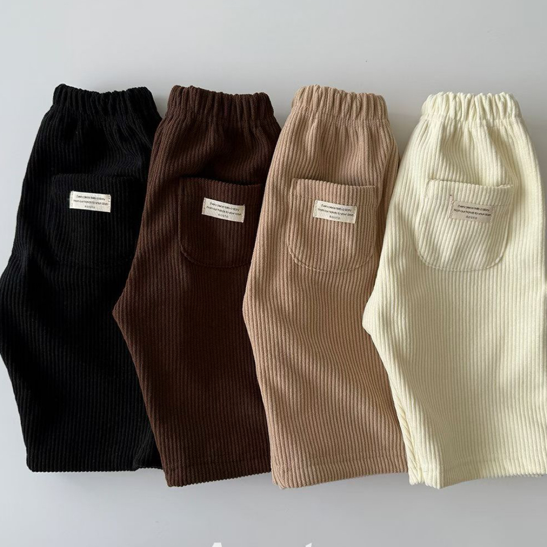 韩国星宝家25冬儿童棉软加厚灯芯绒直筒休闲裤