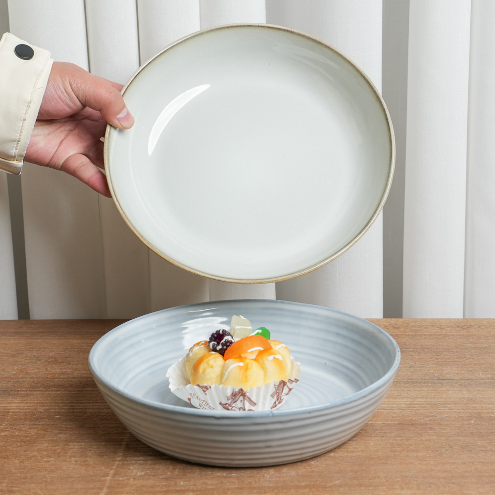 【瑕疵】深盘组合釉下彩陶瓷窑变釉组合两个装F1B/SKQ