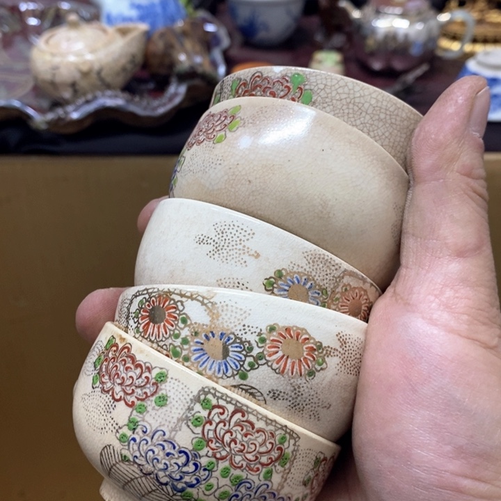 茶盏密胺手绘陶瓷杯子