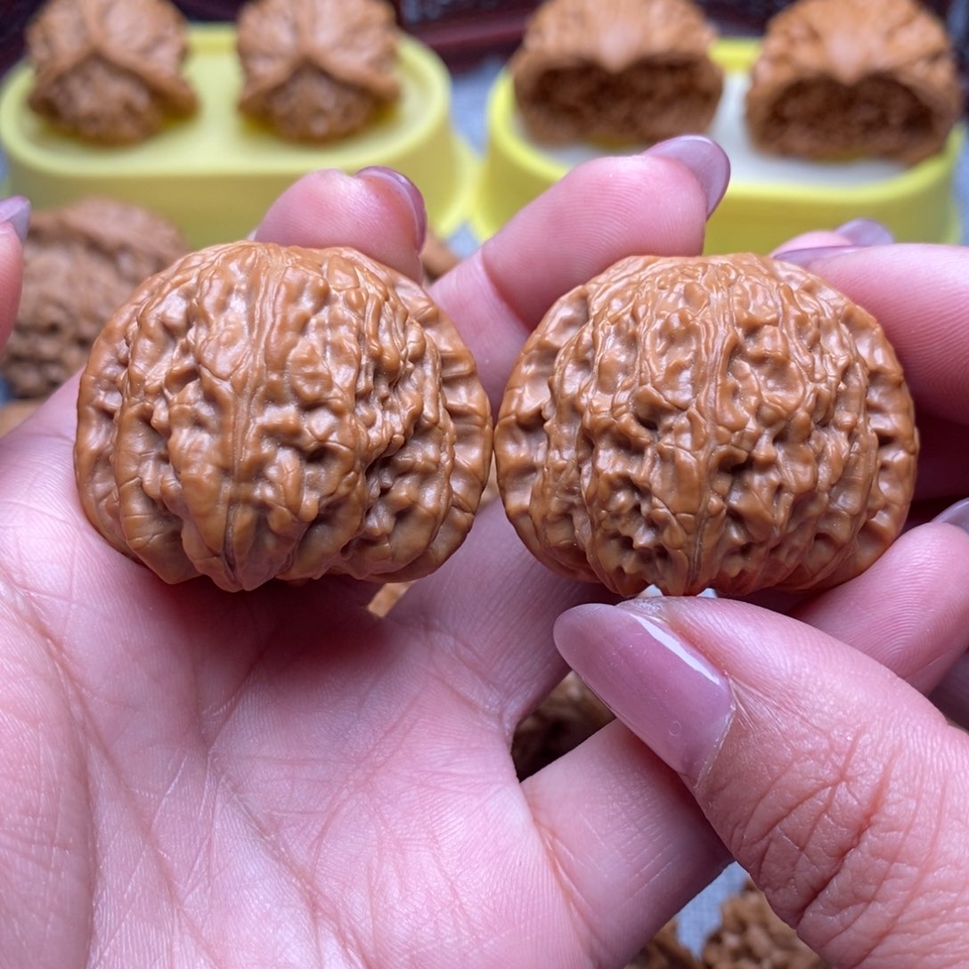 文玩核桃把件唐**r球白40全