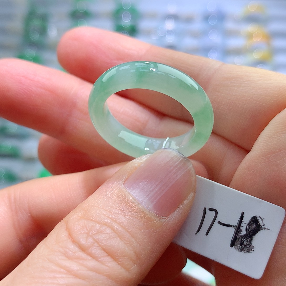 翡翠戒指未镶嵌17-18号