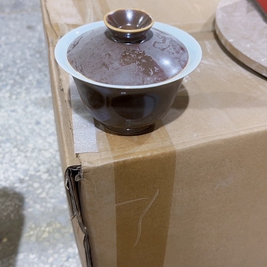 陶摆件景德镇瓷器盖碗
