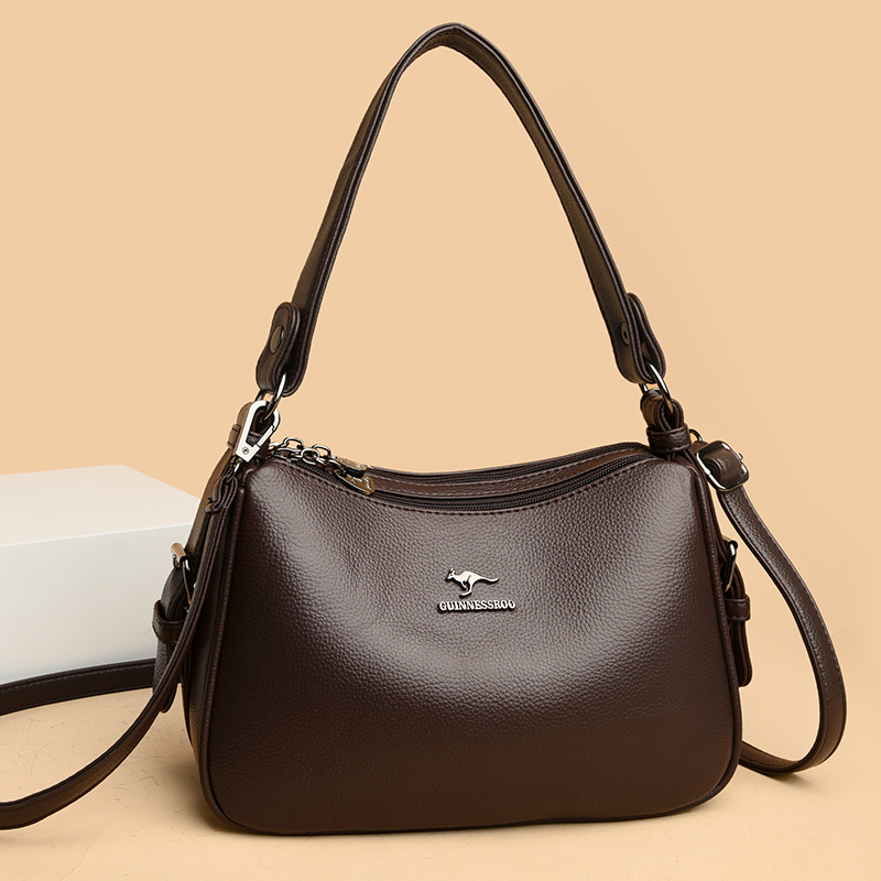 真皮单肩斜挎手提包2025秋冬新款软皮时尚百搭中年妈妈包包女商品图