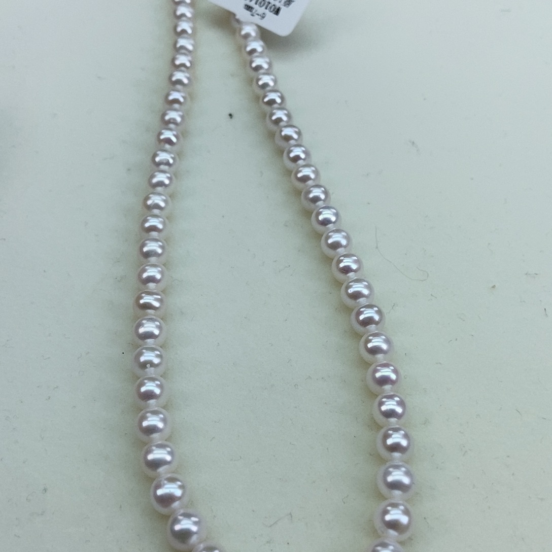 淡水珍珠6-7极光炫彩白透粉接近正圆银S925镶嵌