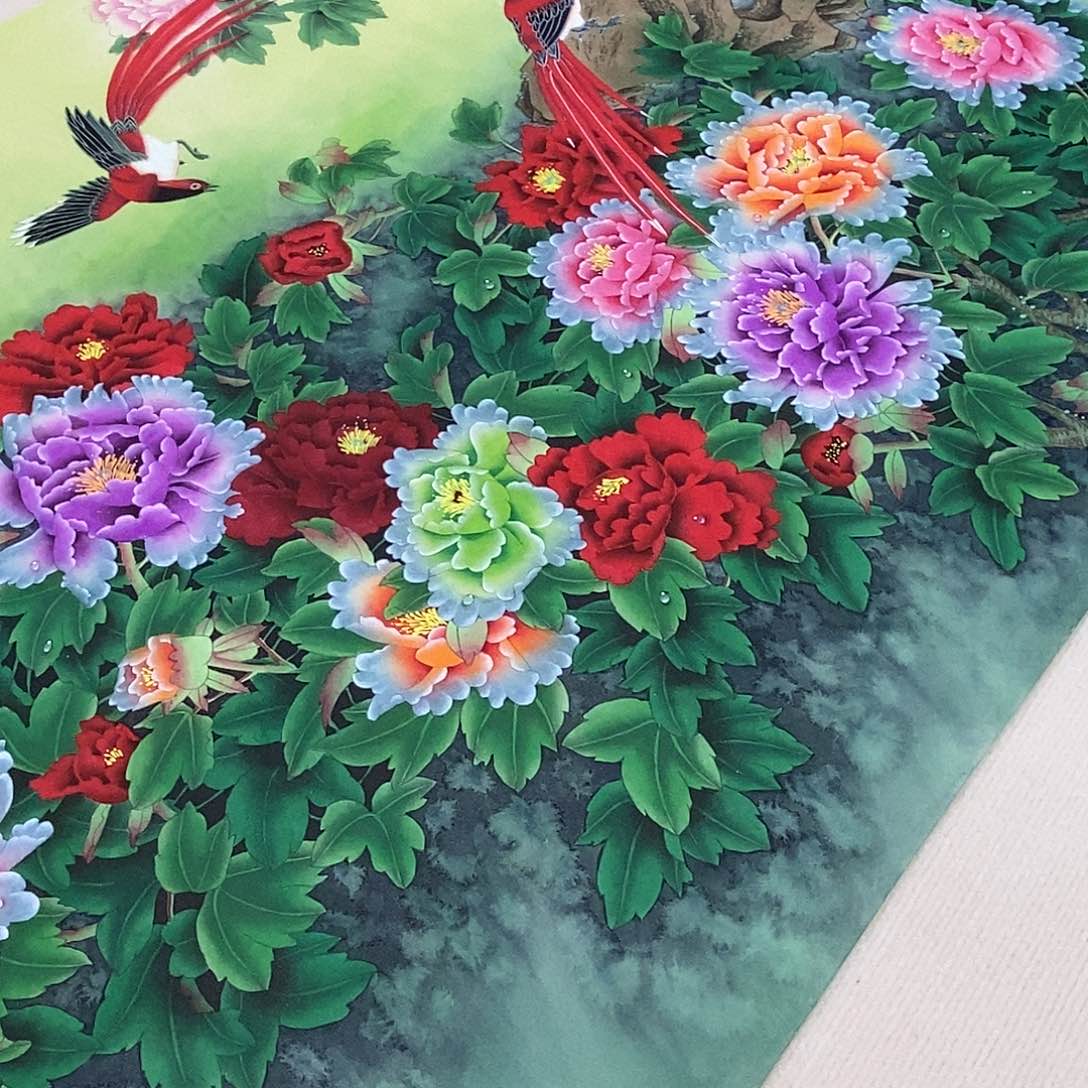 国画我**福中国牡丹手绘