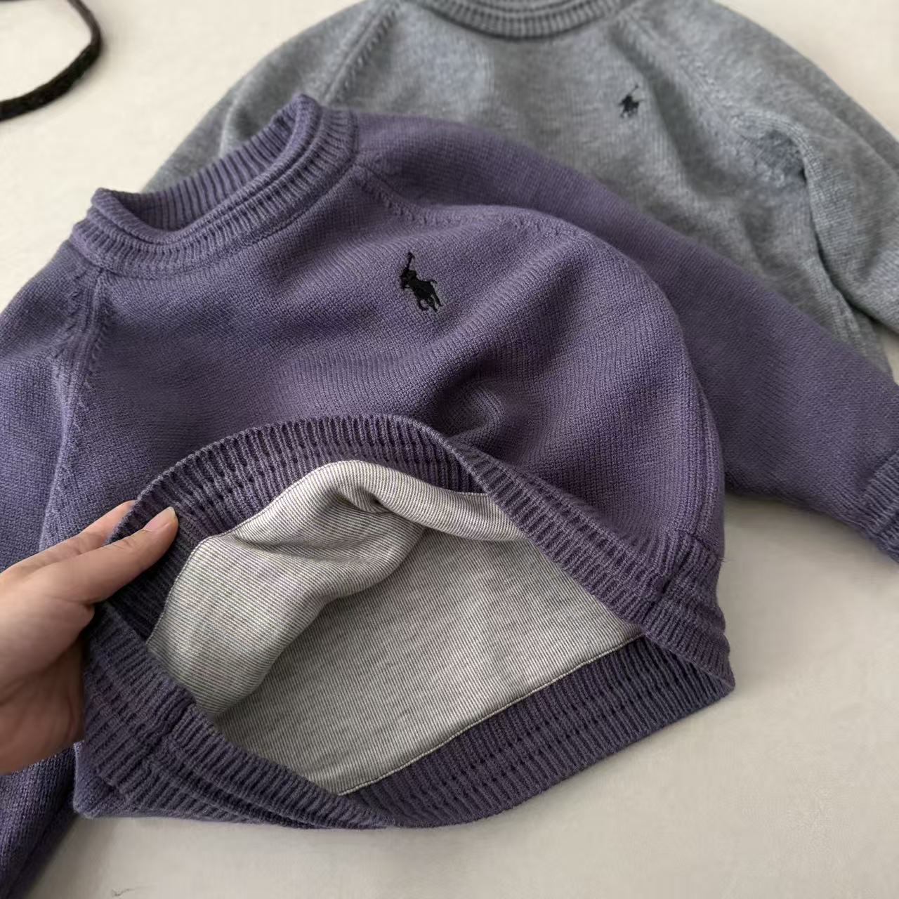 【耀火】冬款韩系休闲刺绣百搭套头【加绒】针织毛衣