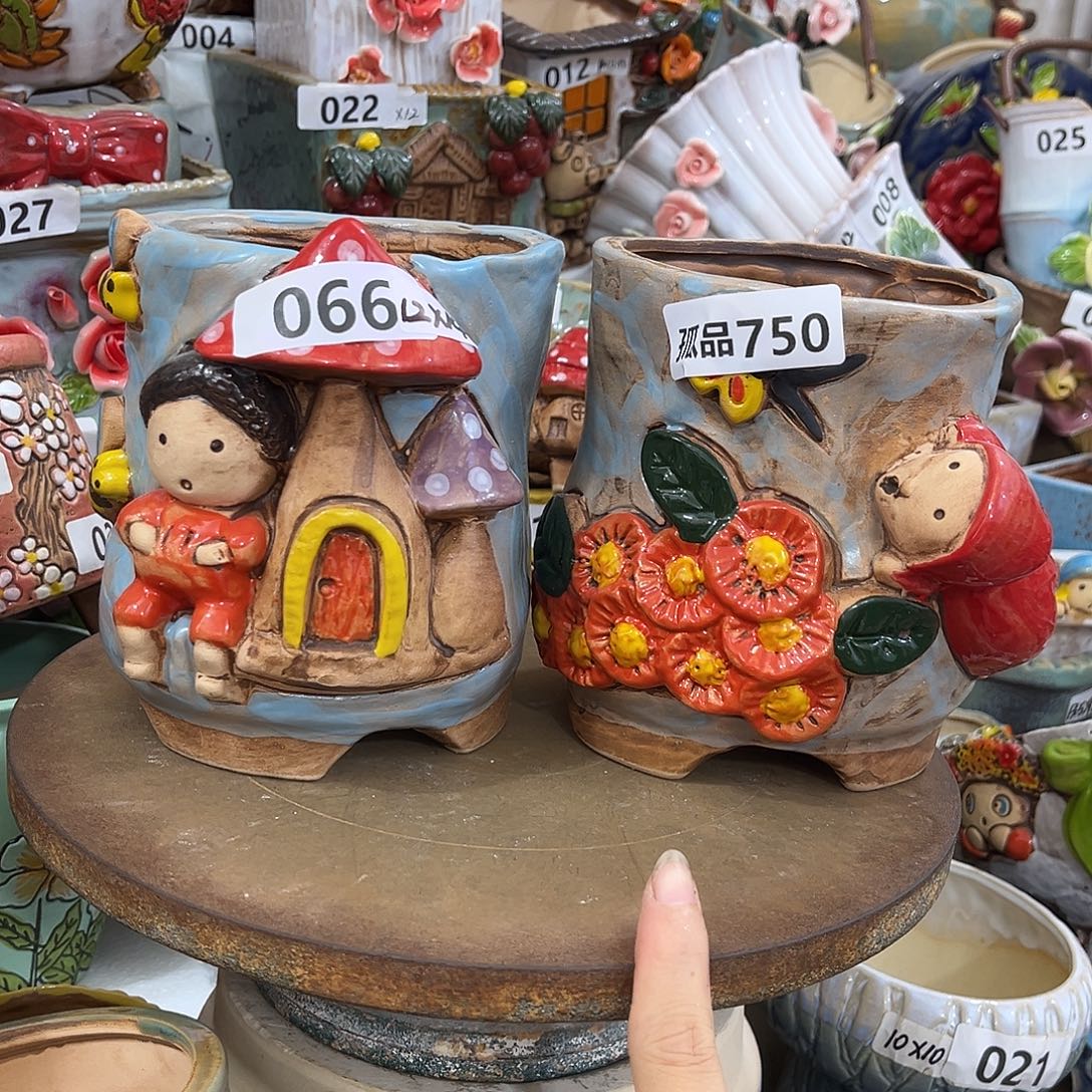 粗陶多肉花盆花盆孤品66孤品750