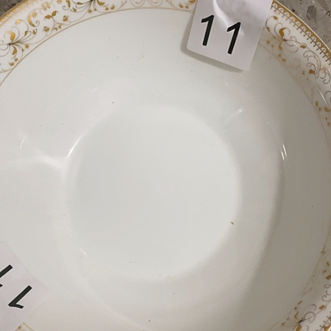 瓷小黄花汤盆两个九英寸s111