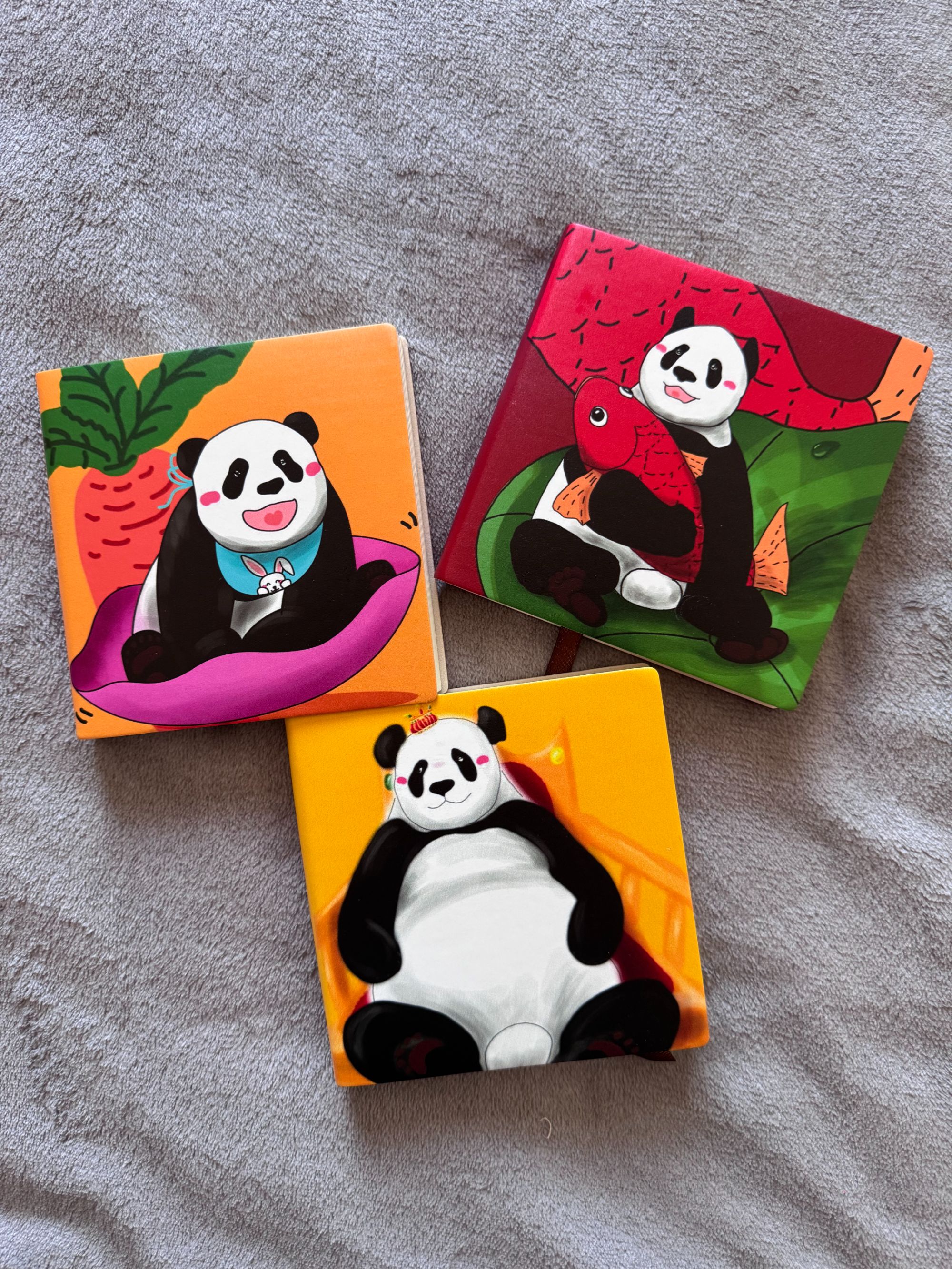 潘达虎·原创限量 大熊猫UV彩印精装方形ins高颜值盖章本 内页80g