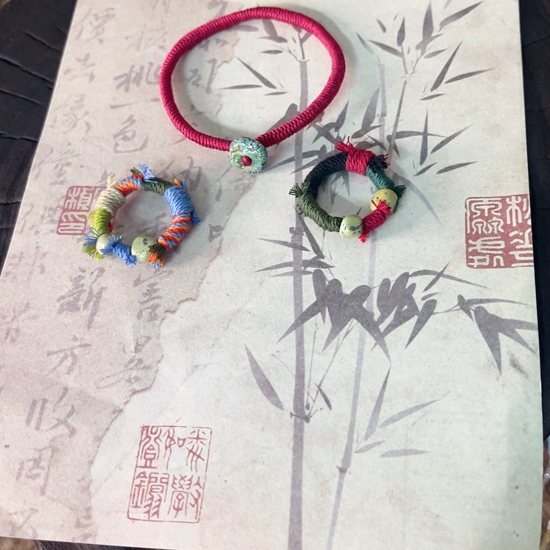 藏风编绳纯手工戒指