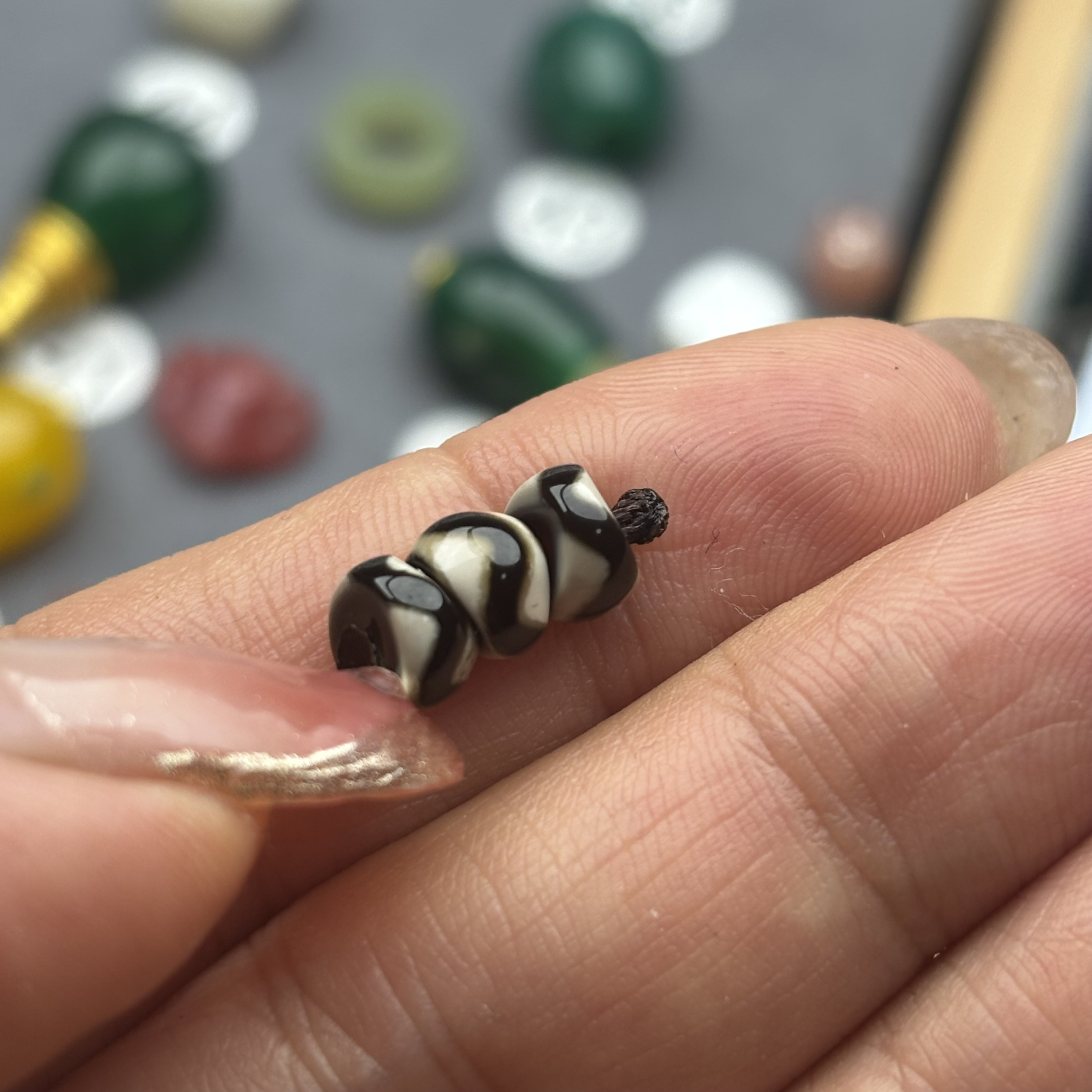 6mm虎牙珠改大肠百搭文玩配饰珠宝首饰菩提饰品珠串搭配