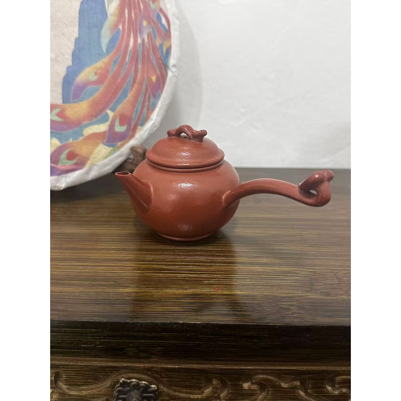 小品灵芝水平唐羽 小煤窑朱泥 孟臣 紫砂壶