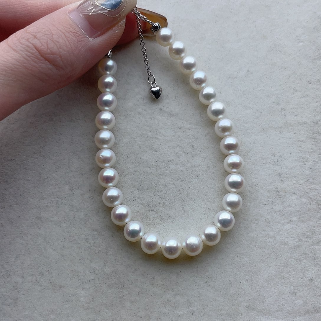 手链141淡水珍珠银S925镶嵌