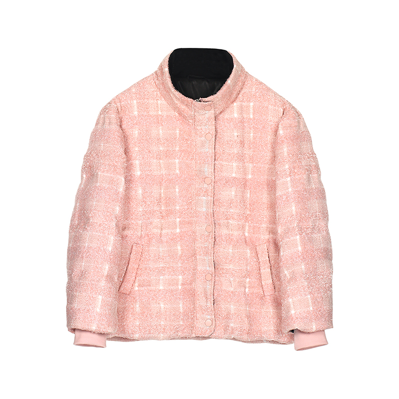 【时代高定】洋气轻奢减龄保暖羽绒服韩版简约百搭外套棉衣潮330001