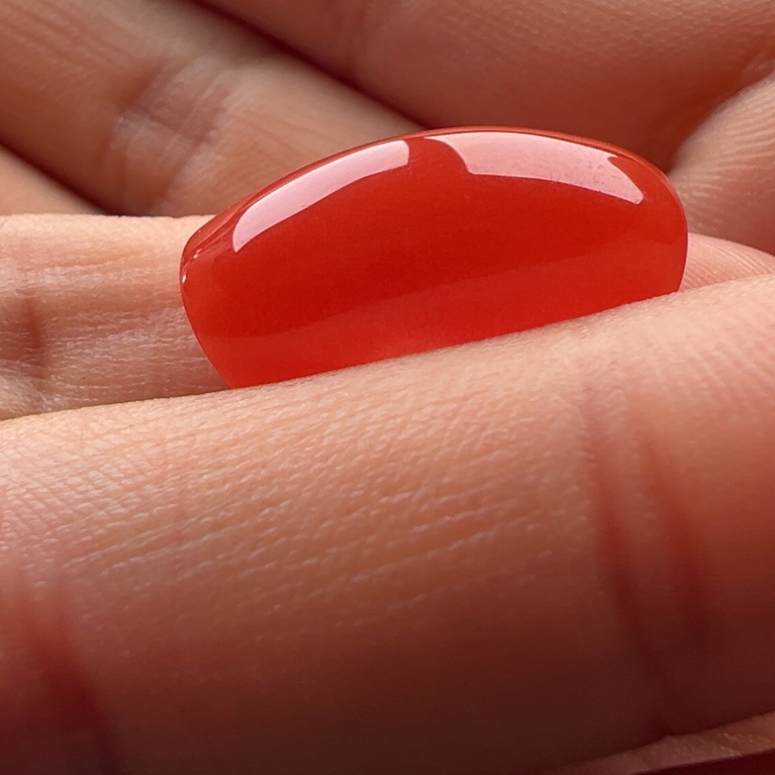 南红玛瑙马鞍戒底马牙未镶嵌兰*