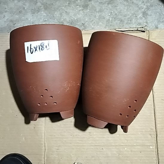 紫砂红泥三角两个