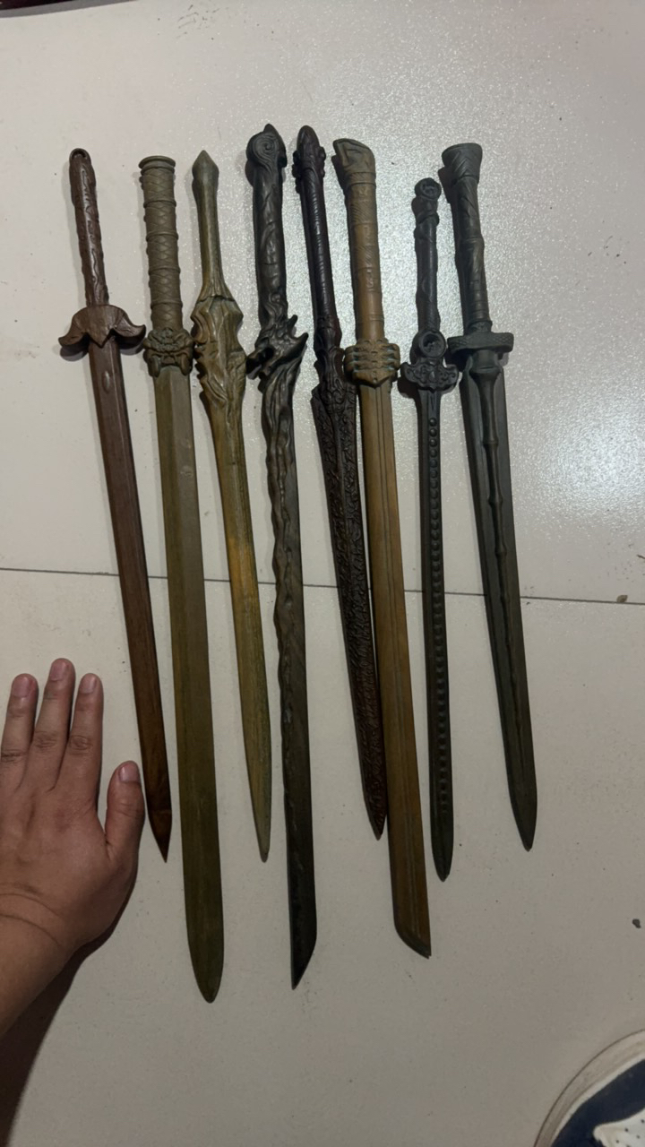 cos道具 经典动漫道具武器 绿檀木8件套