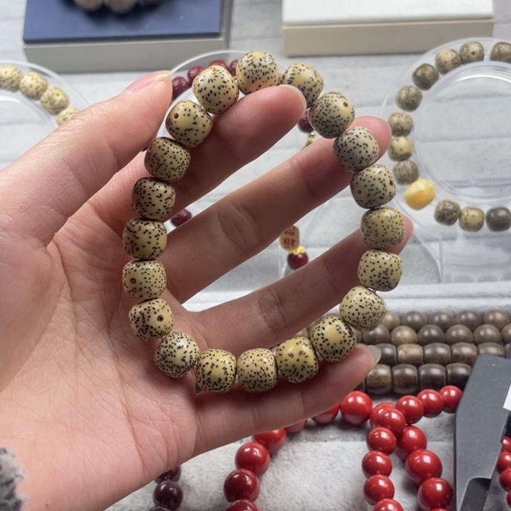 水晶珠宝半成品未镶嵌星月菩提10mm手串