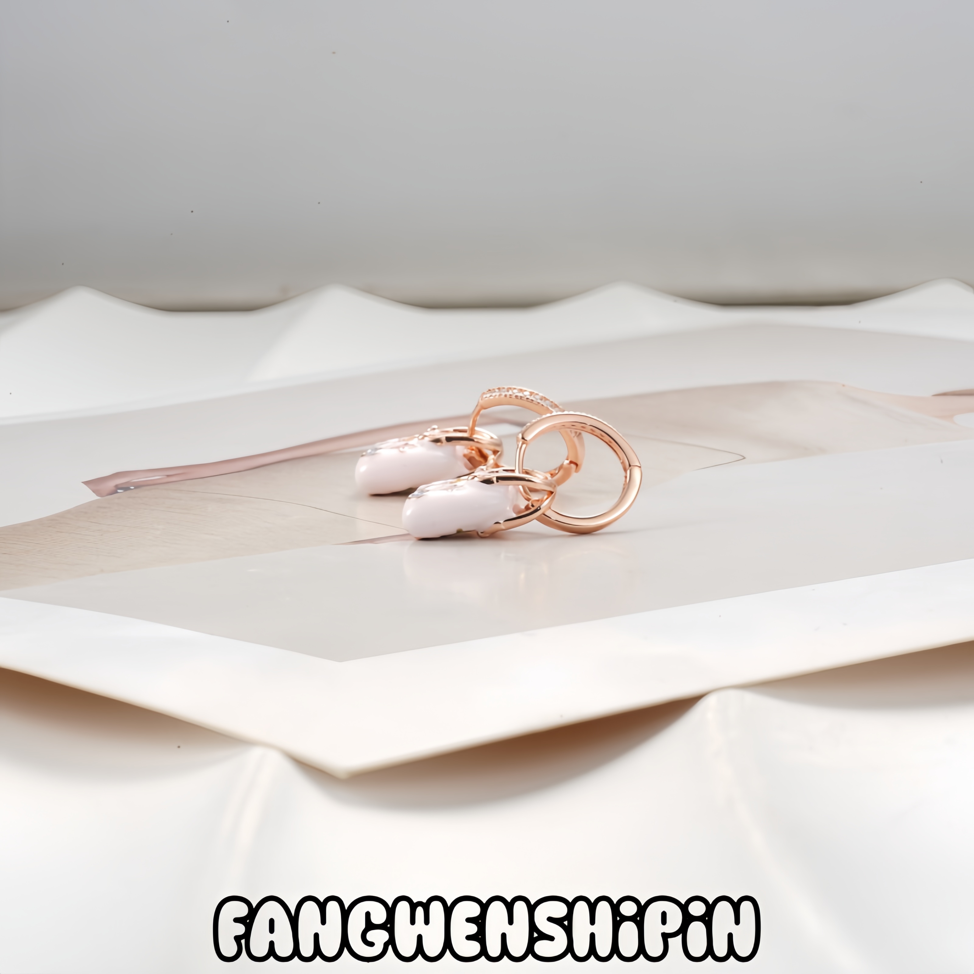 铜合金珐琅耳饰 【镀K金】【925银针】耳环4943
