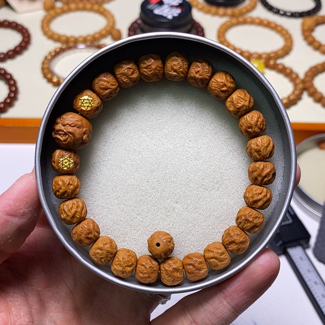 手串猴头核桃全品双标款獠牙恶僧观山无相 尺寸10左右 馒头料