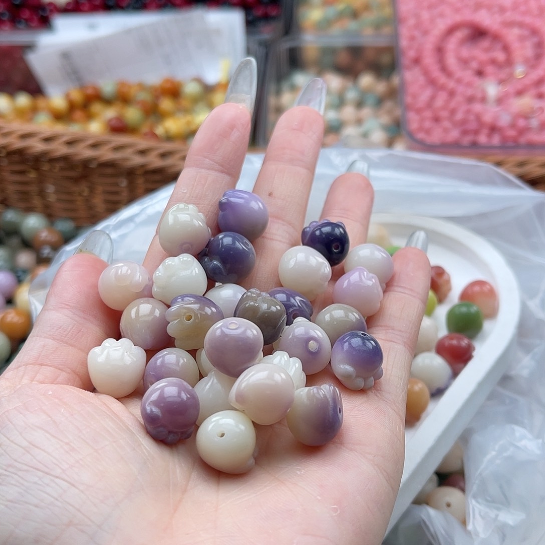 白玉菩提吊坠z瑕12mm/30+6颗