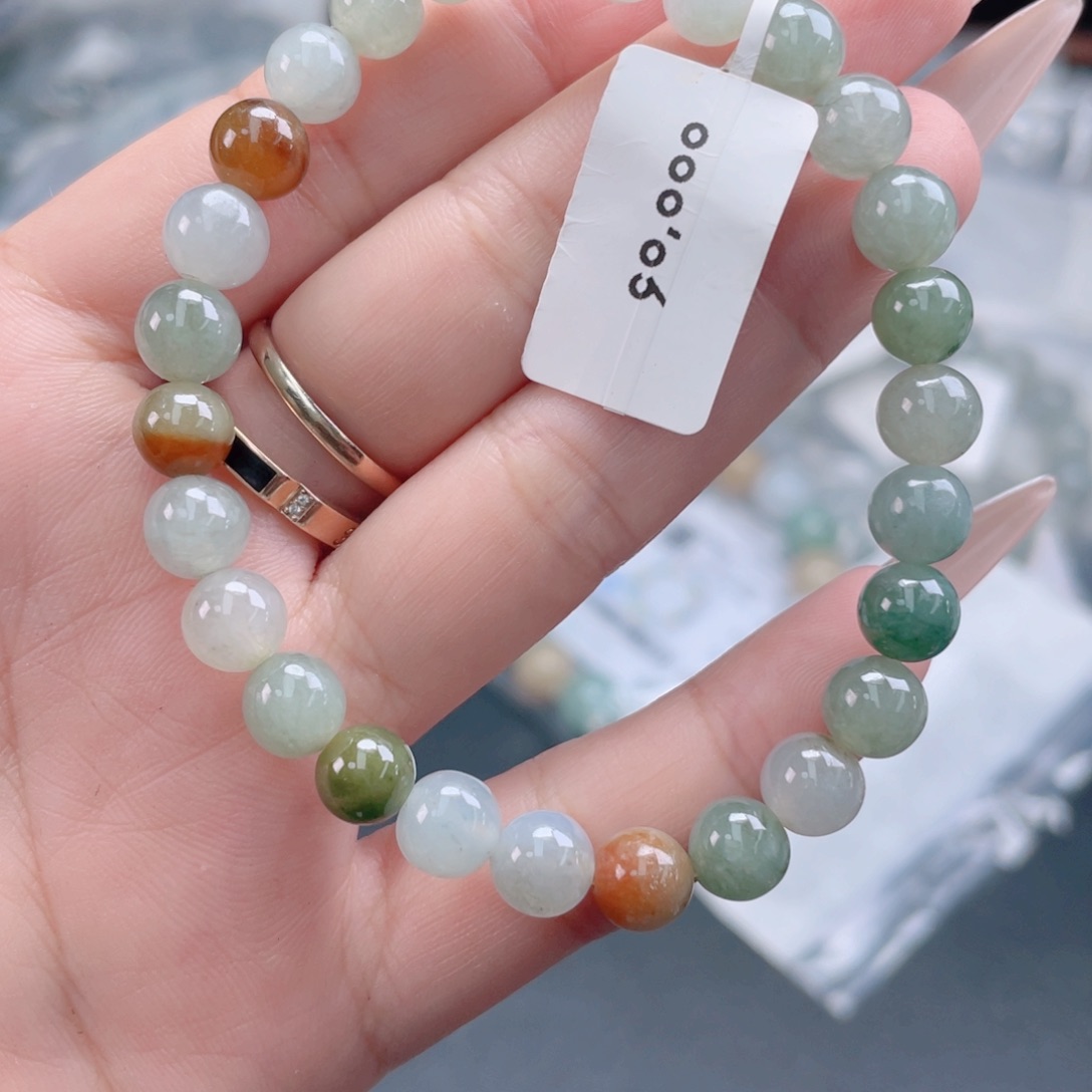 未镶嵌定制翡翠珠串