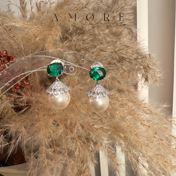 铜合金仿水晶耳饰 铜合金仿水晶耳饰[8638]