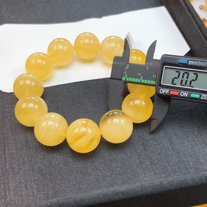 蜜蜡裸石未镶嵌蜜蜡手串